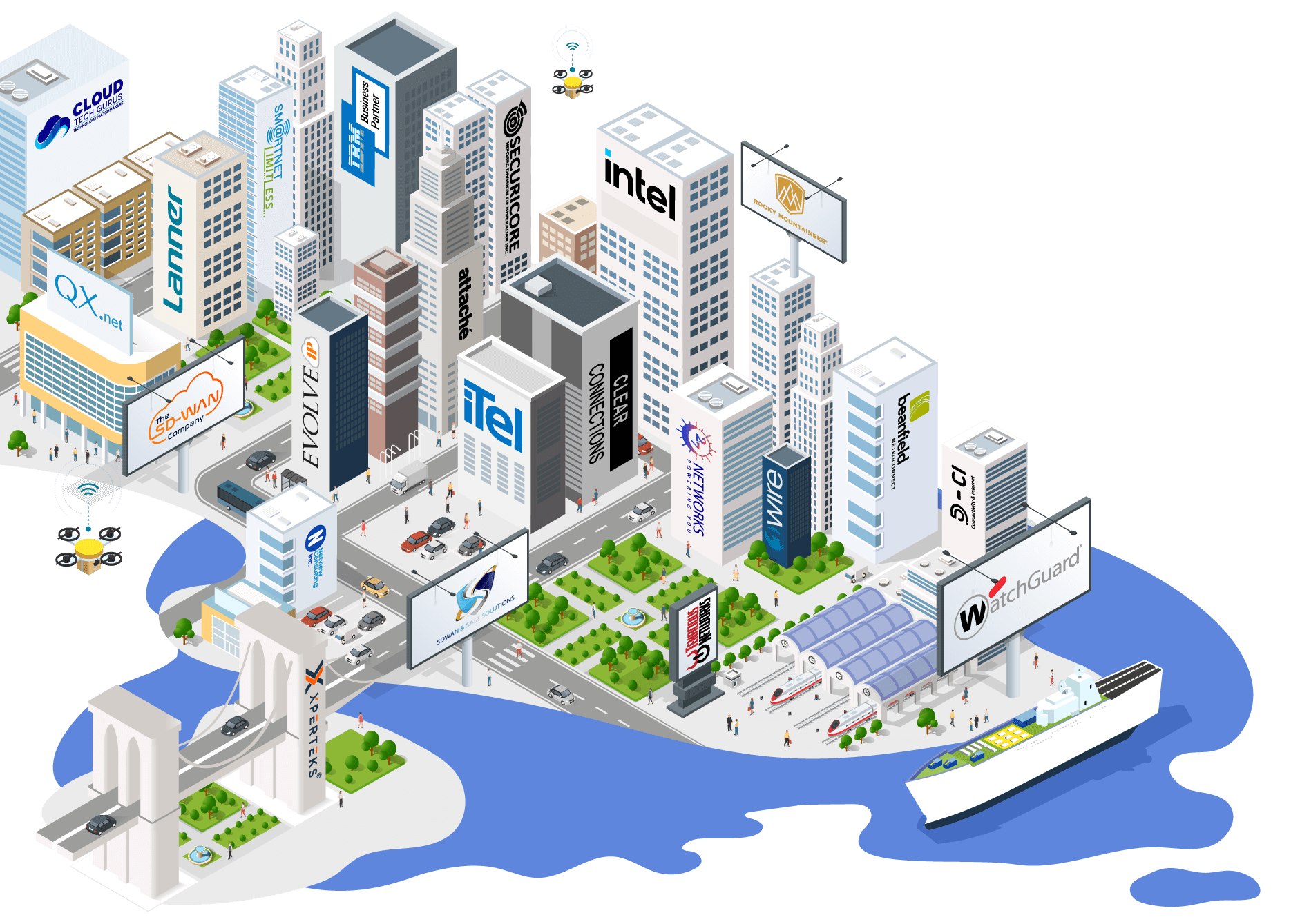 Network infrastructure background